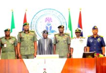 SPEECH BY PRESIDENT BOLA AHMED TINUBU GCFR AT THE DECORATION OF THE NEWLY APPOINTED SERVICE CHIEFS DELIVERED AT THE STATE HOUSE, ABUJA, ON OCTOBER 30, 2025