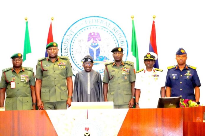 SPEECH BY PRESIDENT BOLA AHMED TINUBU GCFR AT THE DECORATION OF THE NEWLY APPOINTED SERVICE CHIEFS DELIVERED AT THE STATE HOUSE, ABUJA, ON OCTOBER 30, 2025