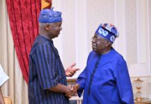 FORMER GOVERNOR OF LAGOS STATE, MR BABATUNDE RAJI FASHOLA SAN VISITS PRESIDENT BOLA AHMED TINUBU AT EASTER