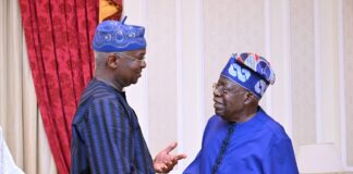 FORMER GOVERNOR OF LAGOS STATE, MR BABATUNDE RAJI FASHOLA SAN VISITS PRESIDENT BOLA AHMED TINUBU AT EASTER