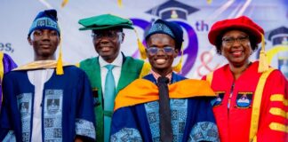SANWO-OLU GIFTS N20 MILLION EACH TO BEST GRADUATING STUDENT AT LASU’S COMBINED CONVOCATION CEREMONY